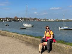 Made it!  Promenade Park in Maldon, our finish point, familiar from October 2021 when we started our leg 36 walk from here.